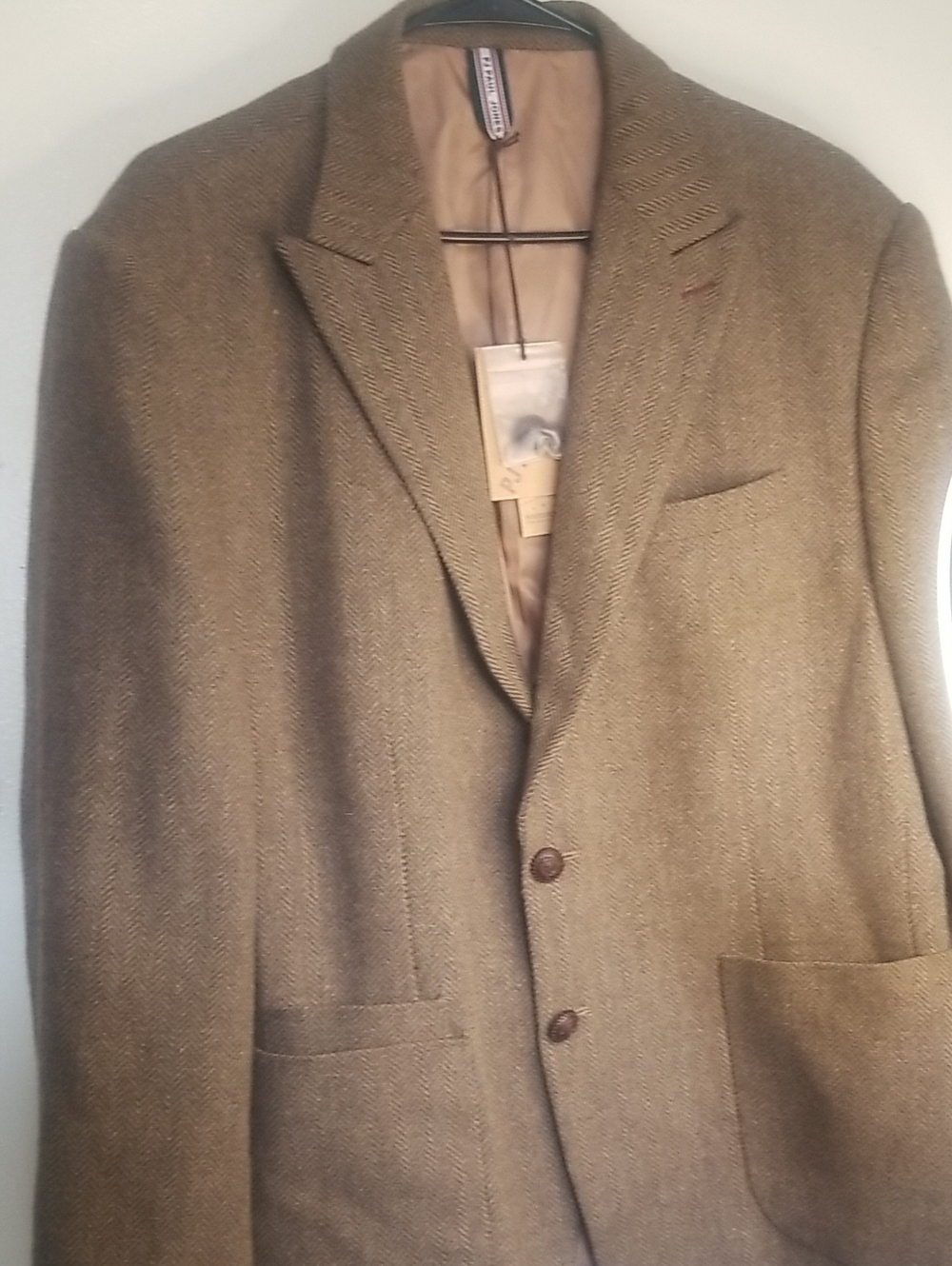 Men's Brown Herringbone Blazer - Classic Tailored Jacket